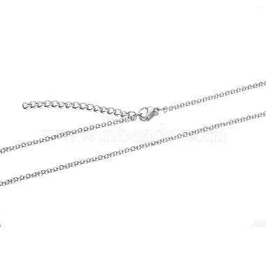 304 Stainless Steel Cable Chain Necklace(STAS-T040-PJ204-50)-2