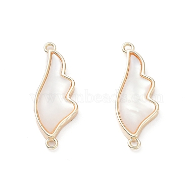 Real 18K Gold Plated Seashell Color Wing Shell Links