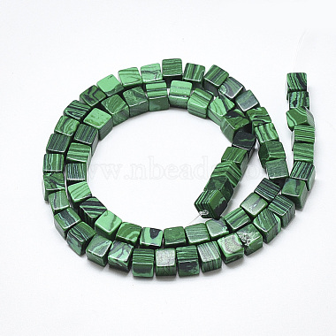 perles synthétiques malachite brins(G-S357-G17)-2