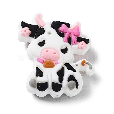 Pearl Pink Cattle Silicone Beads