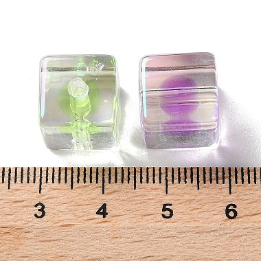 UV Plating Iridescent Transparent Acrylic Beads(OACR-H112-09A)-3