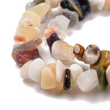 Copeaux de pierre naturelle et synthétique perles brins(G-L154-21)-7