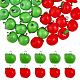 36Pcs 2 Colors Opaque Apple Resin Charms(RESI-CA0001-54)-1