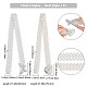 2Pcs 2 Style ABS Plastic Pearl Braided Stretch Chain Belts with Alloy Oval Clasp(AJEW-CP0001-66)-2