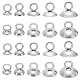 30Pcs 5 Styles 201 Stainless Steel Bead Cap Pendant Bails(STAS-LP0001-24)-1