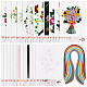 Flower/Bird Pattern Cardboard DIY Paper Quilling Tools Drawings Sample Cards(DIY-GA0006-36)-1