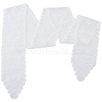 Polyester Embroidery Lace Bowknot Long Scarf Belts for Women, White, 1380x98x1mm(AJEW-WH20070-194B)