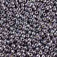 TOHO Round Seed Beads, Japanese Seed Beads, (PF568) PermaFinish Light Amethyst Metallic, 11/0, 2.2mm, Hole: 0.8mm, about 5555pcs/50g(SEED-XTR11-PF0568)