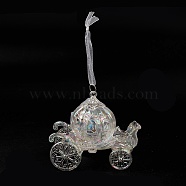 Christmas Transparent Acrylic Royal Limousine Big Pendant Decorations, for Christmas Tree Hanging Oranments, 180mm(HJEW-F017-05)