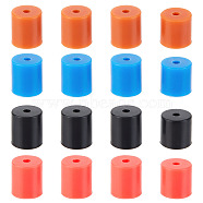 16Pcs 4 Colors Silicone Shock Absorber, Damping Standoff, Column, Mixed Color, 16x16mm and 18x18mm, Hole: 4mm and 8mm, 4Pcs/color(FIND-OC0002-12)