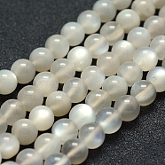 Natural Moonstone Beads Strands, Grade AB+, Round, 6mm, Hole: 1mm, about 67pcs/strand, 15.7 inches(40cm).(G-P342-02A-6mm-AB)