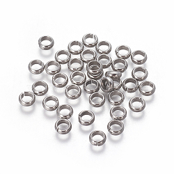 304 Stainless Steel Rings, Buckle Clasps, For Webbing, Strapping Bags, Garment Accessories, Stainless Steel Color, 10x3mm, Hole: 7mm(STAS-I101-67A-P)