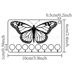  8-Position Wood Embroidery Thread Storage Trays, Laser Cut Thread Spool Organizer Holder, with Swivel Clasp, Butterfly, 100x60x3mm, Hole: 10mm(TOOL-WH0056-028)