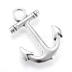 Tibetan Style Alloy Pendants, Anchor, Cadmium Free & Lead Free, Antique Silver, 30.5x23x2.5mm, Hole: 4mm, about 330pcs/1000g(TIBE-S303-12AS-LF)