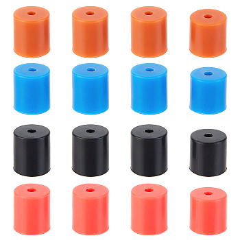 16Pcs 4 Colors Silicone Shock Absorber, Damping Standoff, Column, Mixed Color, 16x16mm and 18x18mm, Hole: 4mm and 8mm, 4Pcs/color