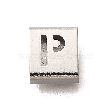 Stainless Steel Color Letter P 304 Stainless Steel Slide Charms