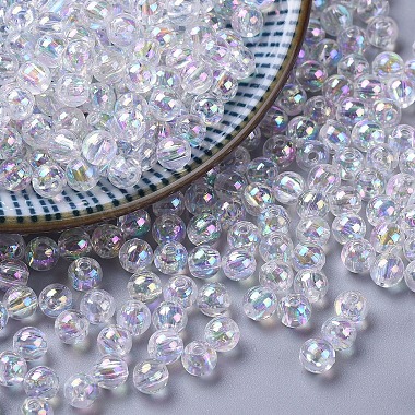 10mm Clear AB Round Acrylic Beads