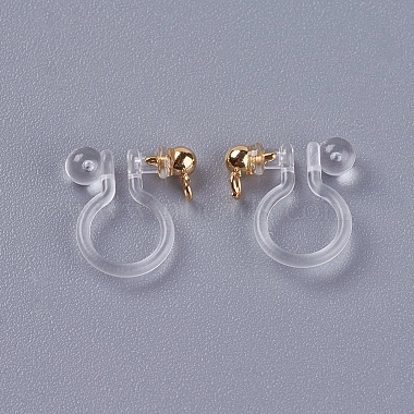 Transparent U Type Alloy Ear Clip(PALLOY-WH0009-01G)-2