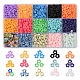 97.5g 15 couleurs ensemble de perles en argile polymère faites à la main(CLAY-YW0001-51)-1