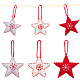 craspire 6шт. 3 цветов звезда со снежинкой из фетра(HJEW-CP0001-09)-1