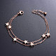 SHEGRACE Chic Titanium Steel Multi-strand Bracelets(JB265B)-2