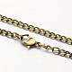 Vintage Iron Twisted Chain Necklace Making for Pocket Watches Design(CH-R062-AB)-1