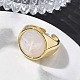 Brass & White Shell Cuff Open Rings(KK-CBA56EF-42D-G)-3