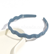 Plastic Wavy Hair Bands for Girls Women, Cadet Blue, 120mm(PW-WG53FC4-09)