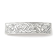 Viking Knot Alloy Retro Hair Barrettes, Hair Accessories for Women & Girls, Rectangle, Antique Silver, 82x20.5x10.5mm(AJEW-K048-03AS)