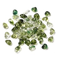 Transparent Acrylic Beads, Nuggets, Olive, 4.3~5.8x7.6~8.5x3.8~4.7mm, Hole: 1.6mm, about 4200pcs/500g(OACR-A021-12D)