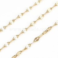 3.28 Feet 304 Stainless Steel Curb Chains, Soldered, Golden, 4.5x2.5x0.1mm(X-CHS-G011-07G)
