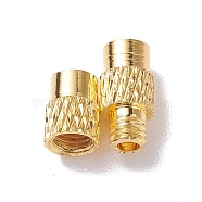Column Brass Screw Clasps, Golden, 11~12x4mm, Hole: 1mm(KK-M143-01G)