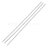 Steel Beading Needles with Hook for Bead Spinner, Curved Needles for Beading Jewelry, Stainless Steel Color, 25.5x0.09cm(TOOL-C009-01A-07)