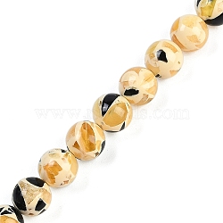 Synthetic Amber Beads Strands, Round, Moccasin, 8mm, Hole: 1.2mm, about 50pcs/strand, 15.75''(40cm)(G-M199-A03-03)