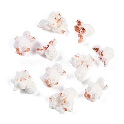 Opaque Resin Decoden Cabochons, Popcorn, White, 15~28x18~21x11~13mm(RESI-M050-05B)