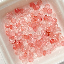 Cherry Quartz Glass Beads, Rondelle, 4.5x2.5mm, Hole: 1mm(G-U008-01I)