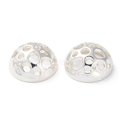 Alloy Bead Cap, Long-Lasting Plated, Half Round, Silver, 19x9.5mm, Inner Diameter: 16mm(PALLOY-F309-43S)