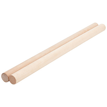 Wooden Sticks, Dowel Rods, for Building Model Material Supplies, Round, PapayaWhip, 45x2.5cm