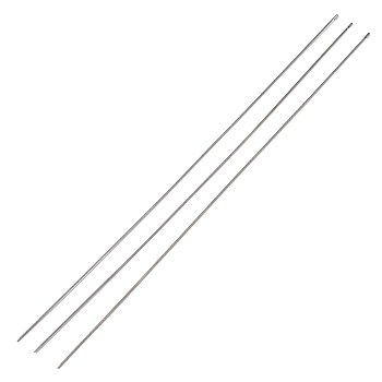 Steel Beading Needles with Hook for Bead Spinner, Curved Needles for Beading Jewelry, Stainless Steel Color, 25.5x0.09cm