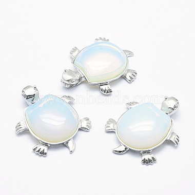 Platinum Tortoise Opalite Pendants