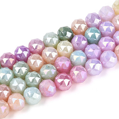 変色防止電気メッキガラスビーズストランド(GLAA-N064-8mm-01)-1