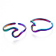 304 Stainless Steel Sea Wave Cuff Rings(RJEW-N038-115M)-2