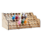 MDF Pigment Organizer Holder Riser Display Racks, BurlyWood, 42.5x27.5x18.5cm(AJEW-WH0606-86A)