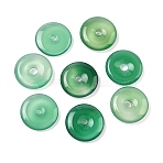 Natural Agate Pendants, Dyed & Heated, Dount/Pi Disc Charms, Green, 18x3.5mm, Hole: 4mm(G-L646-09A-01)