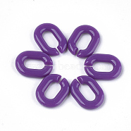 Acrylic Linking Rings, Quick Link Connectors, For Jewelry Chains Making, Oval, Blue Violet, 19x14x4.5mm, Hole: 11x5.5mm, about 680pcs/500g(OACR-S029-54B-13)