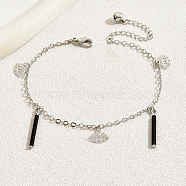 Fashionable Casual Brass Evil Eye Charms Tassel Anklet for Women(MG6540)