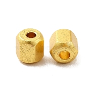 Rack Plating Brass Beads, Long-Lasting Plated, Hexagon, Golden, 4.5x4x4.5mm, Hole: 1.5mm(KK-P095-63G)