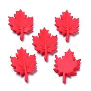 Autumn Theme Opaque Resin Cabochons, for DIY Decoration, Maple Leaf, Red, 30.5x21x5mm(RESI-G025-02B)