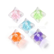 Transparent Acrylic Bead, Rhombus, 14.5x14.5x15.5mm, Hole: 2.5mm, 226pcs/500g(OACR-H112-07A)