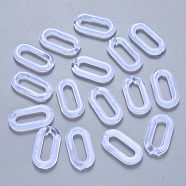 Acrylic Linking Rings, Quick Link Connectors, For Jewelry Cable Chains Making, Imitation Gemstone Style, Oval, White, 20.5x11x3mm, Inner Diameter: 13.5x4mm, about 1200pcs/500g(OACR-T023-01A-07)